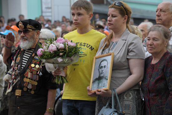 June 22, 1941. Moscow. Belorussky Railway Station patriotic campaign