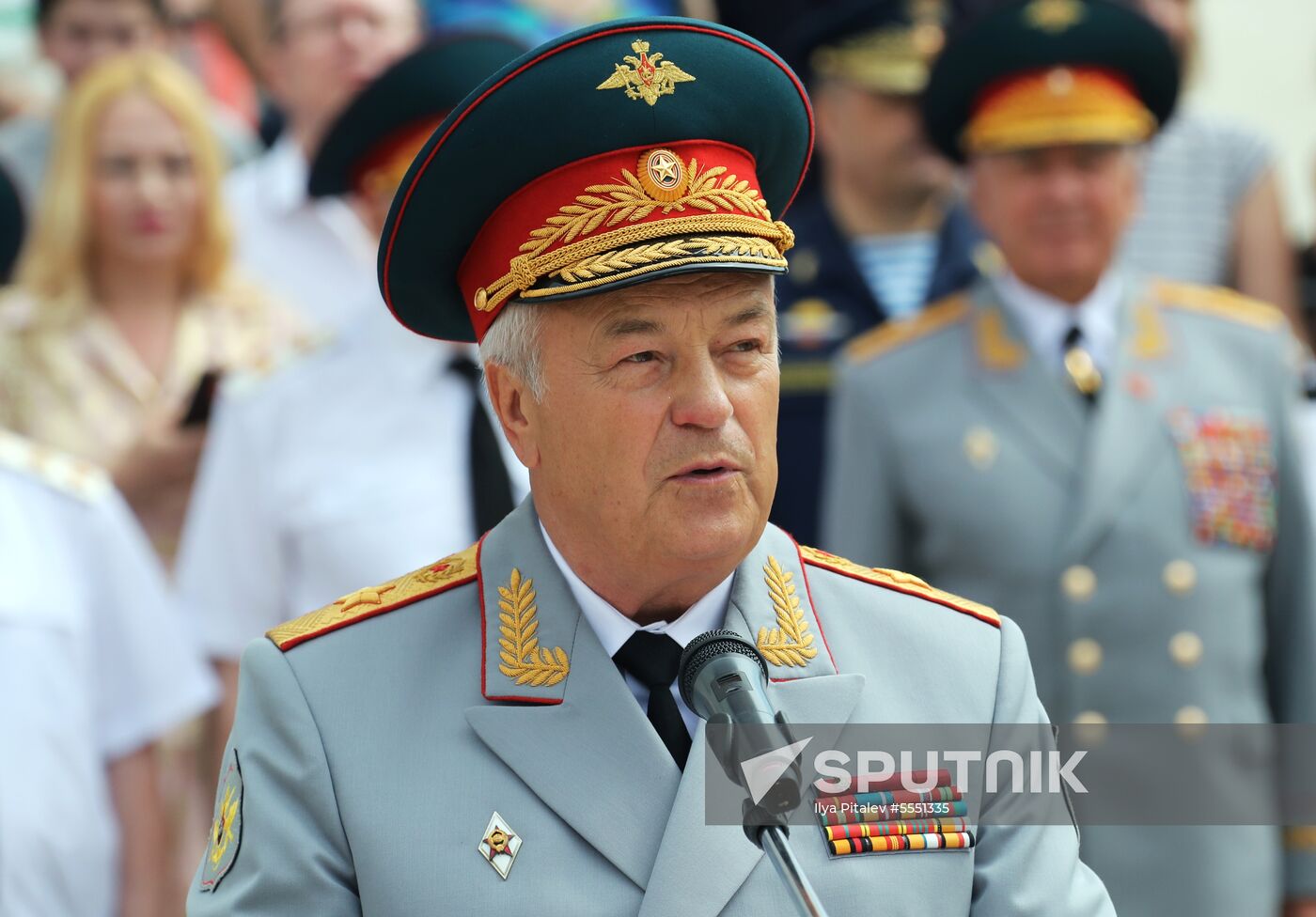 Graduation ceremony of Moscow military schools on Cathedral Square in Moscow