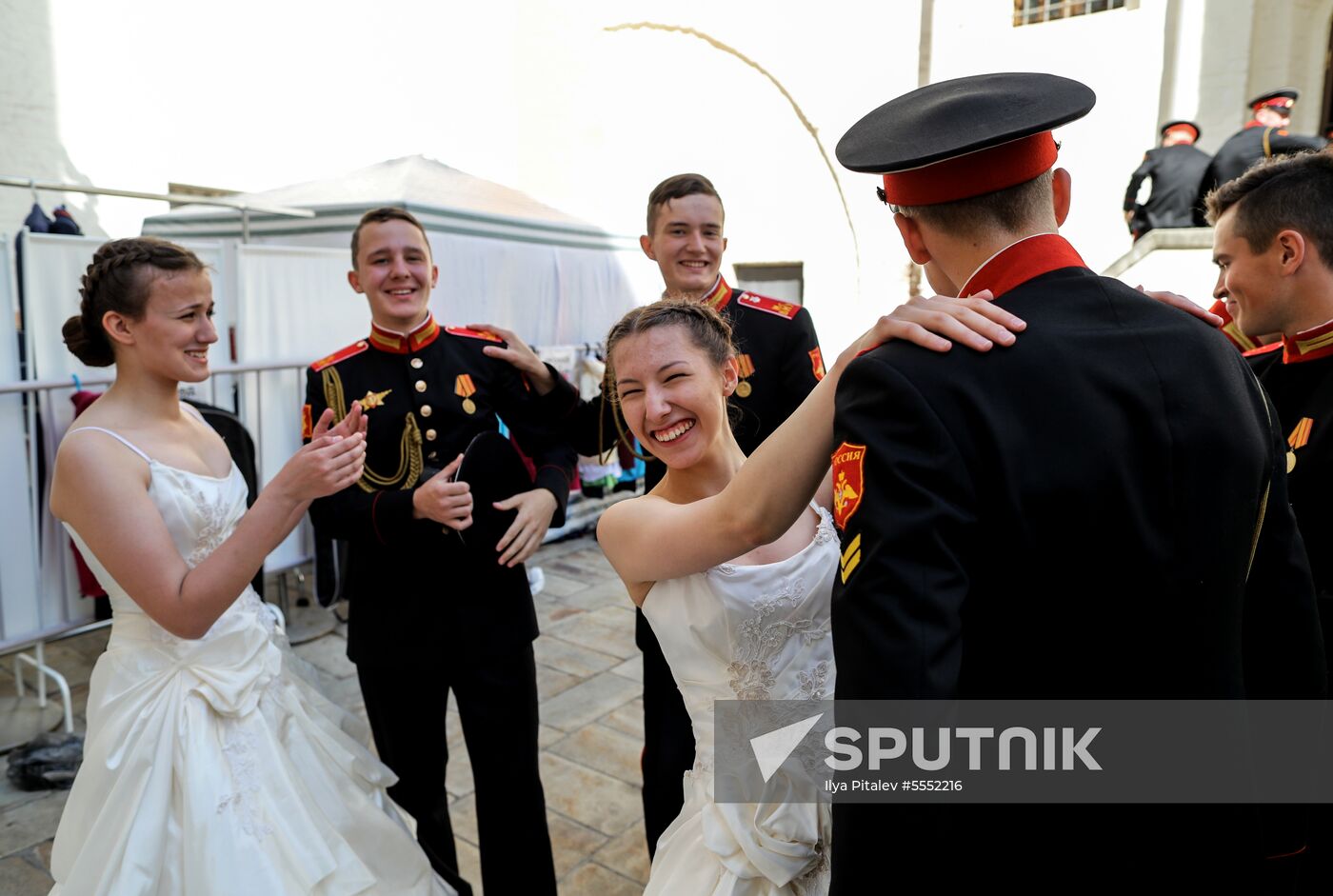 Graduation ceremony of Moscow military schools on Cathedral Square in Moscow