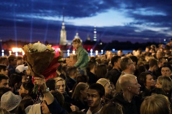 Scarlet Sails festival for high school graduates in St. Petersburg