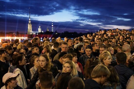 Scarlet Sails festival for high school graduates in St. Petersburg
