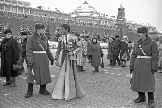 Spanish matador in Moscow
