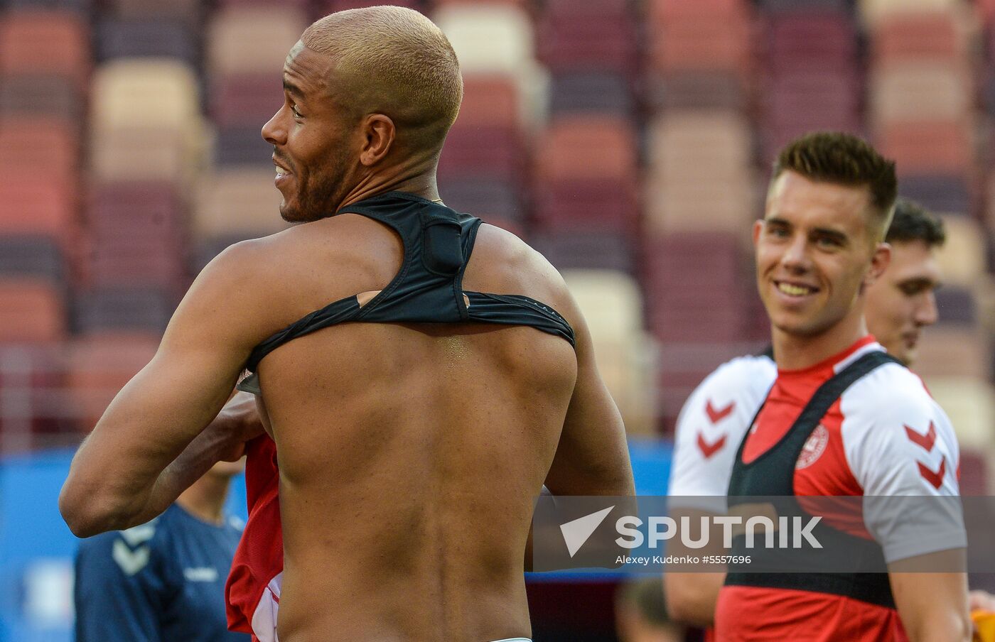 Russia World Cup Denmark Training