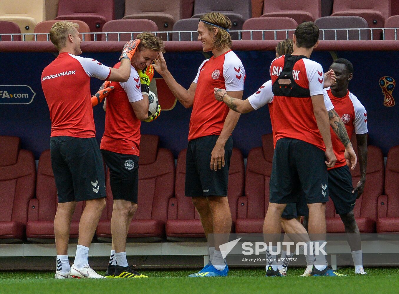 Russia World Cup Denmark Training