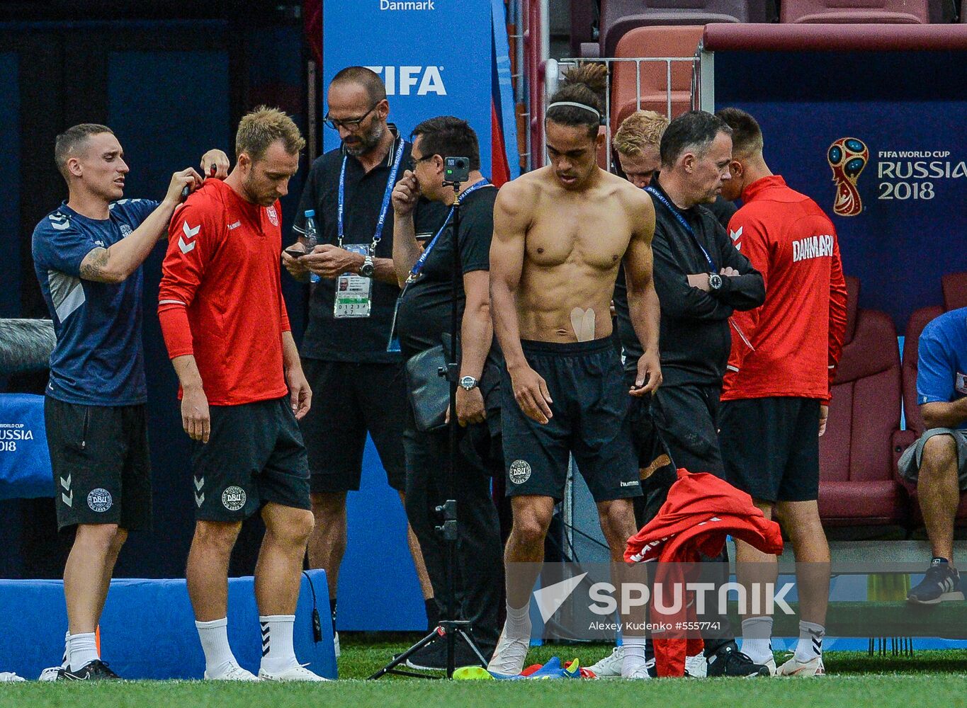 Russia World Cup Denmark Training