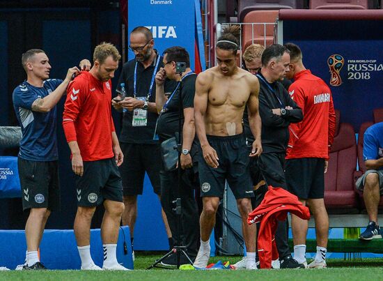 Russia World Cup Denmark Training