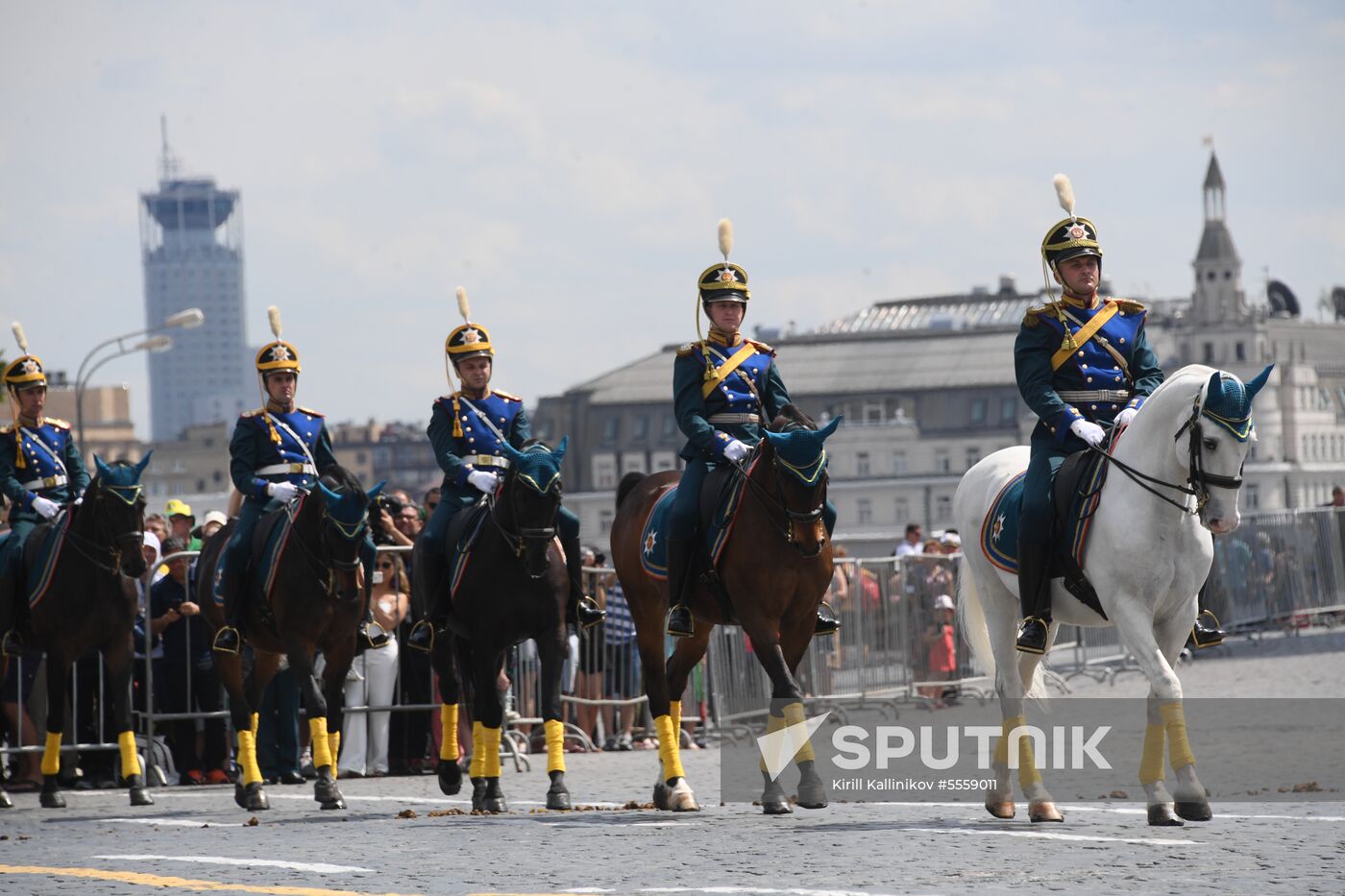 Presidential Regiment guard mounting rehearsal on Red Square