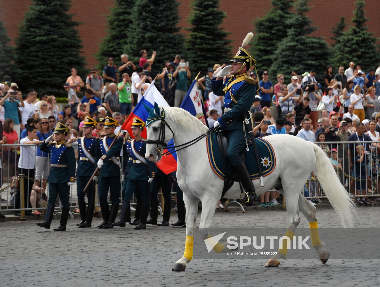 Presidential Regiment guard mounting rehearsal on Red Square