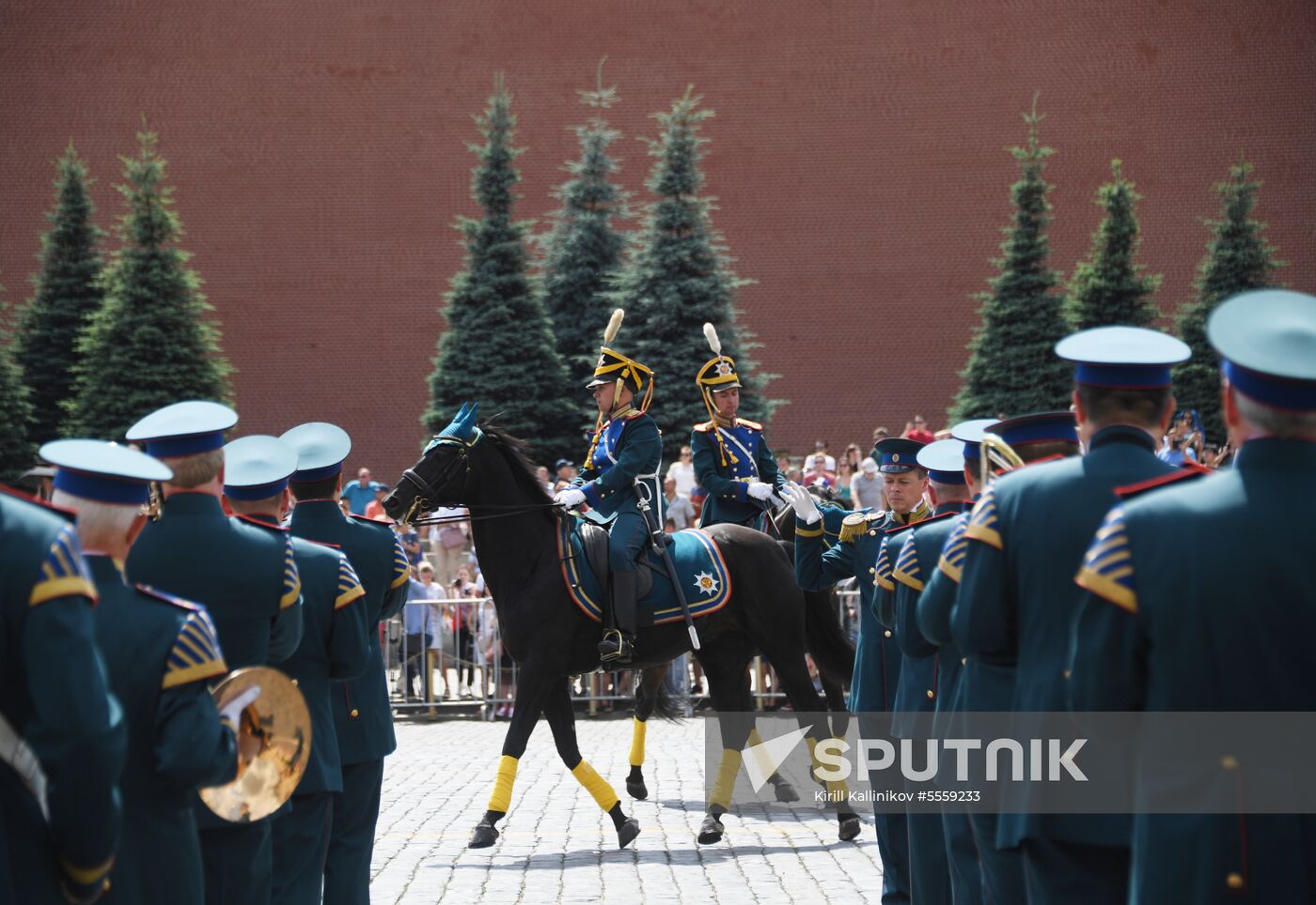 Presidential Regiment guard mounting rehearsal on Red Square