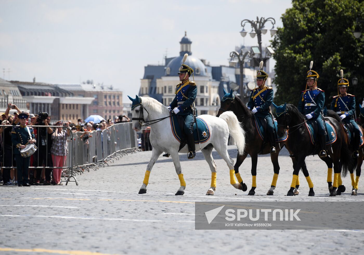 Presidential Regiment guard mounting rehearsal on Red Square