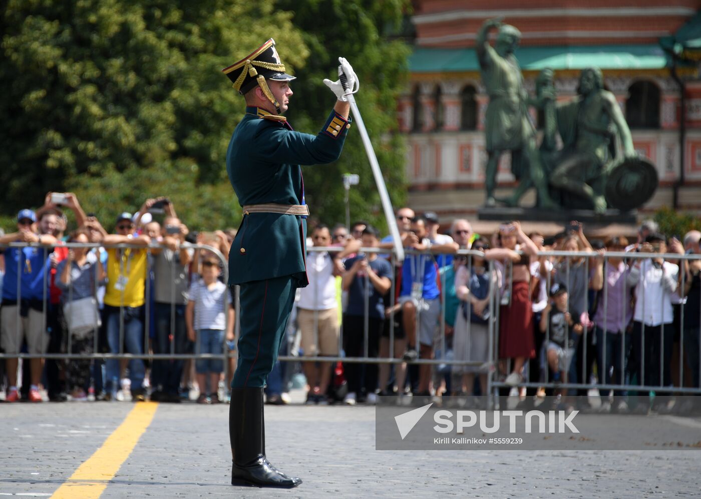 Presidential Regiment guard mounting rehearsal on Red Square