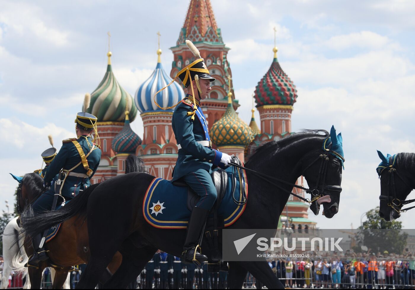 Presidential Regiment guard mounting rehearsal on Red Square