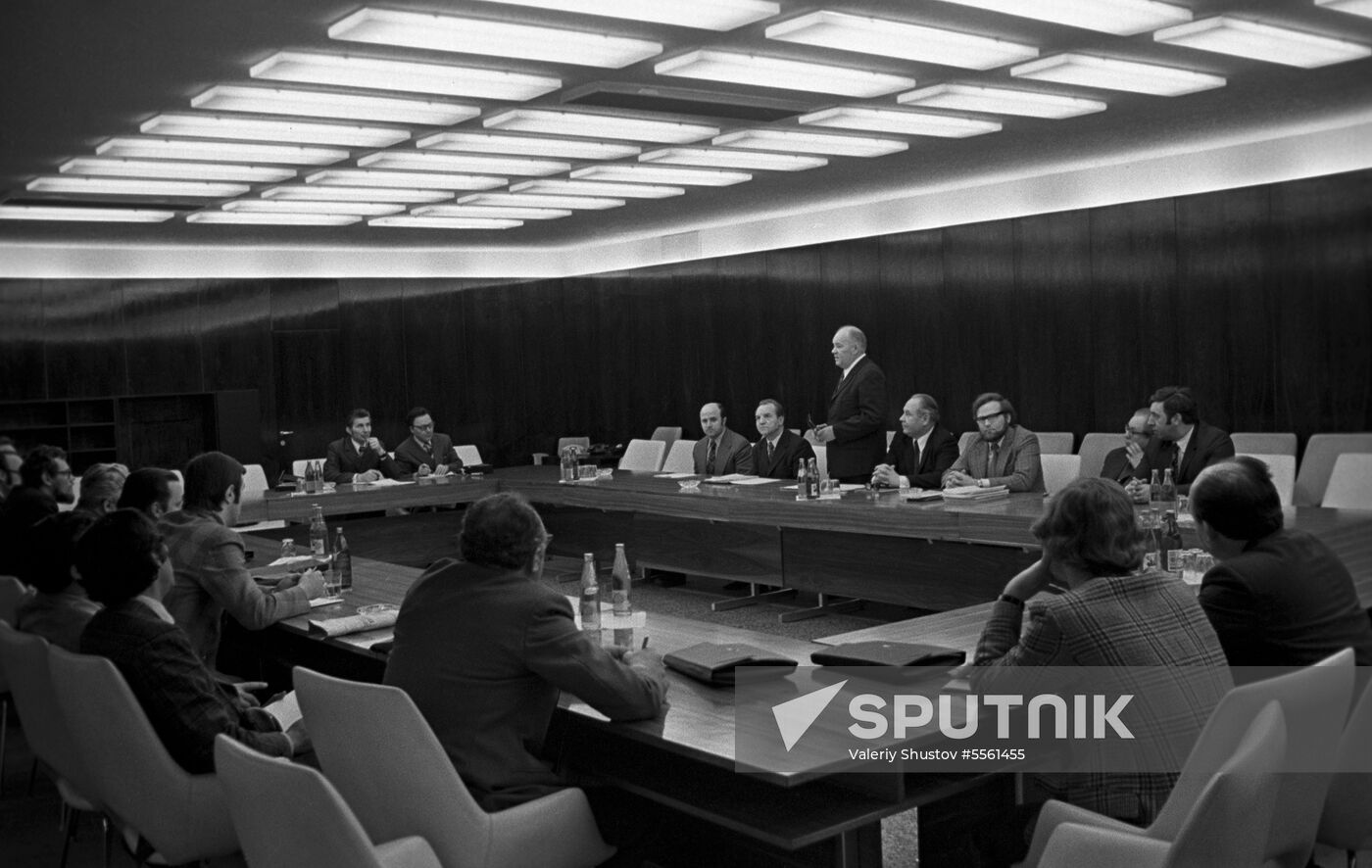 News conference of CMEA Commission on Peaceful Atom