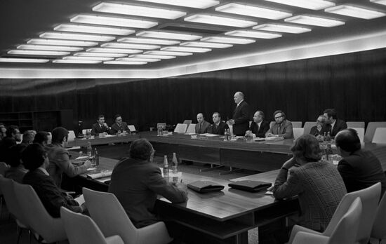 News conference of CMEA Commission on Peaceful Atom