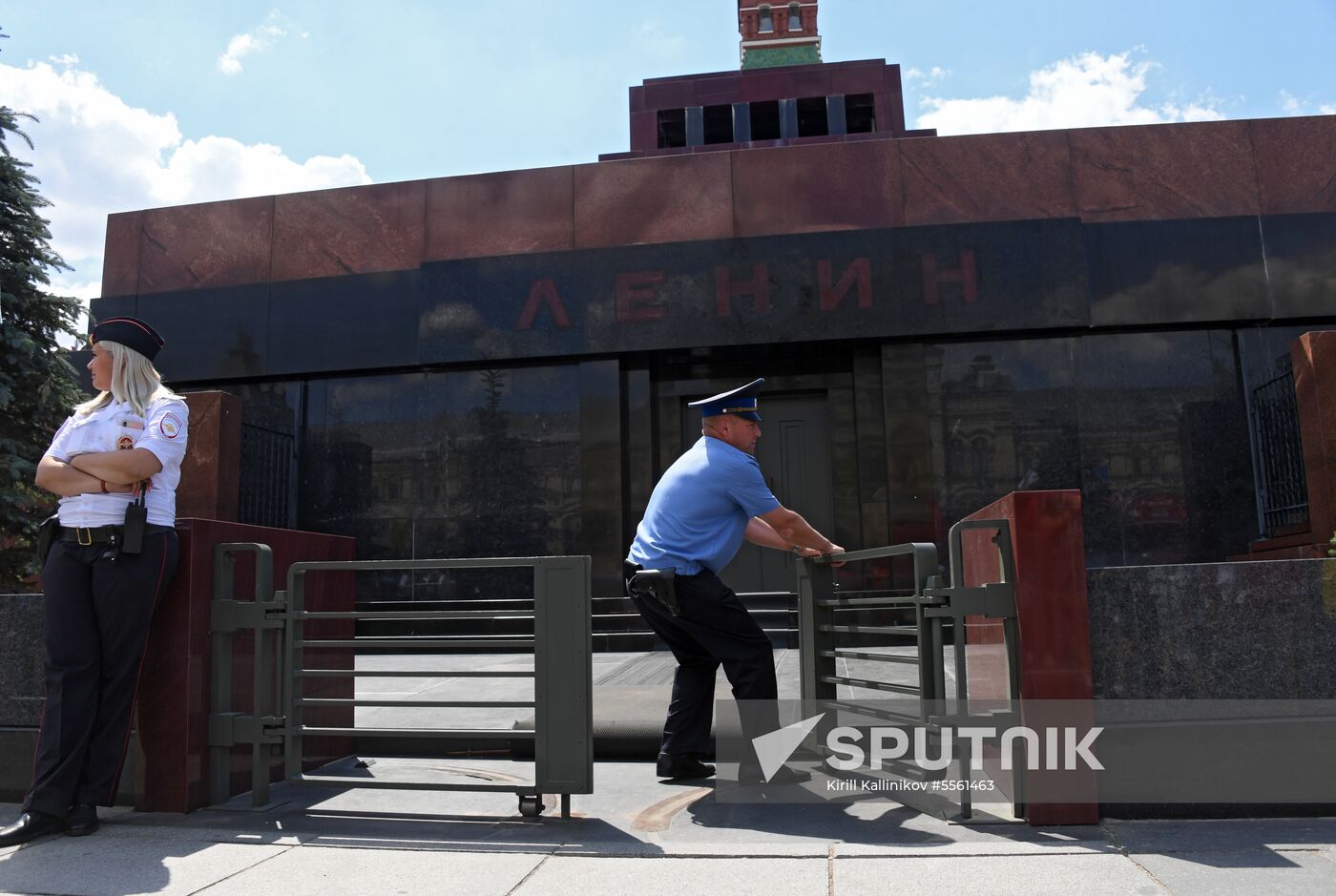 Presidential Regiment guard mounting rehearsal on Red Square