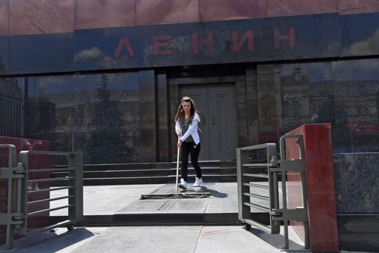Presidential Regiment guard mounting rehearsal on Red Square