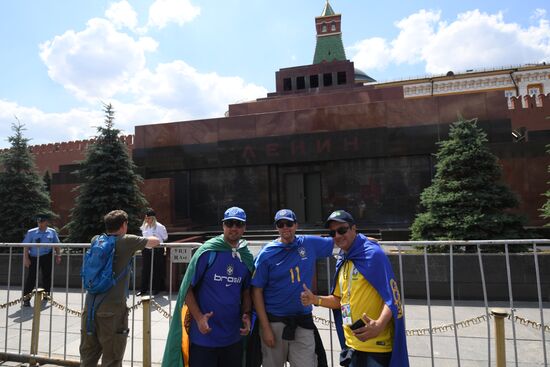 Presidential Regiment guard mounting rehearsal on Red Square