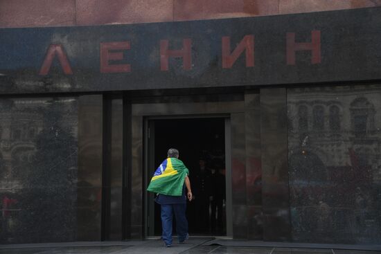 Presidential Regiment guard mounting rehearsal on Red Square