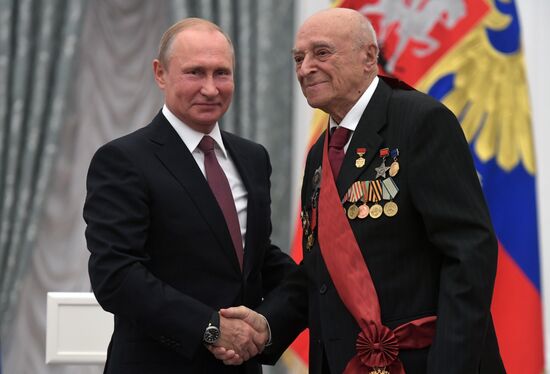 Vladimir Putin presents state prizes in Kremlin