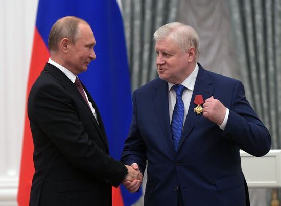 Vladimir Putin presents state prizes in Kremlin