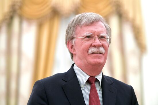Russian President Vladimir Putin meets with US National Security Adviser John Bolton