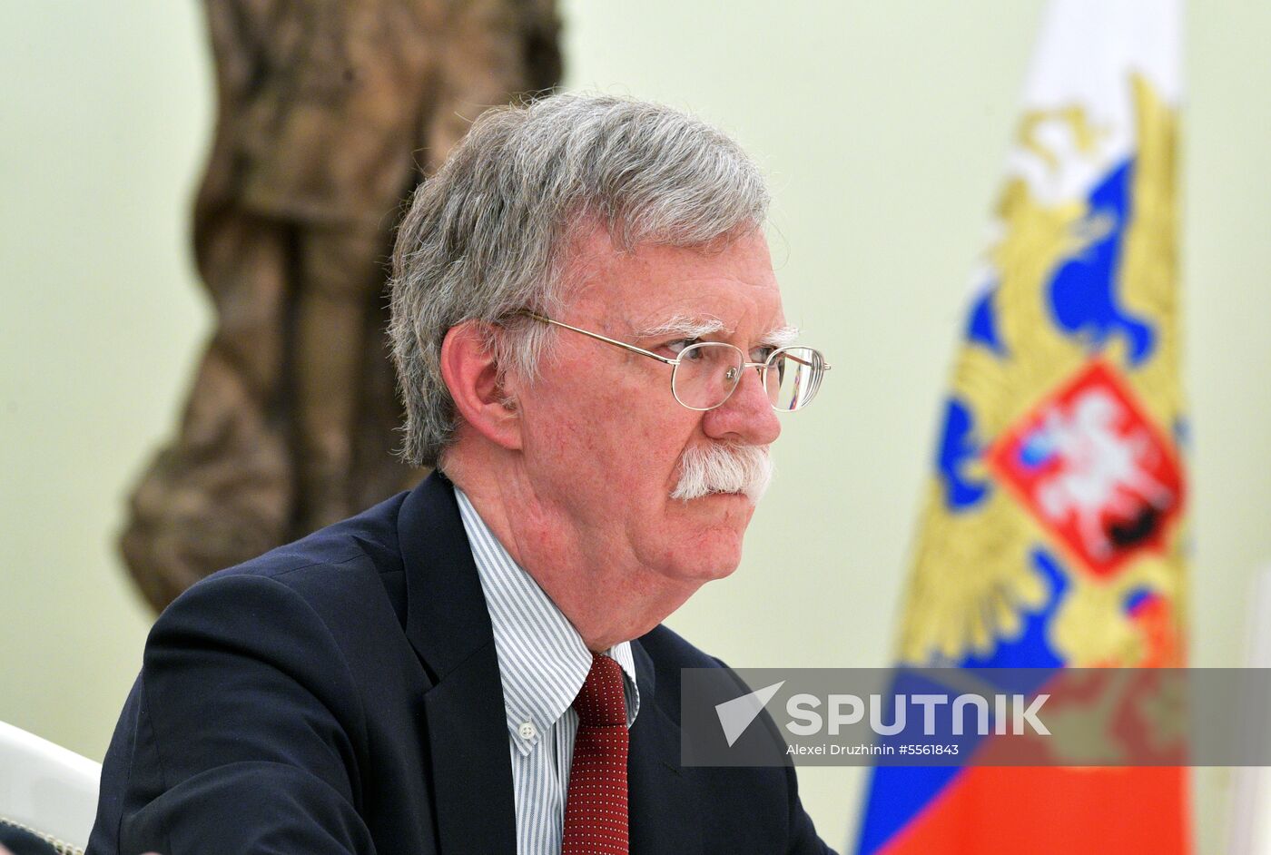 Russian President Vladimir Putin meets with US National Security Adviser John Bolton