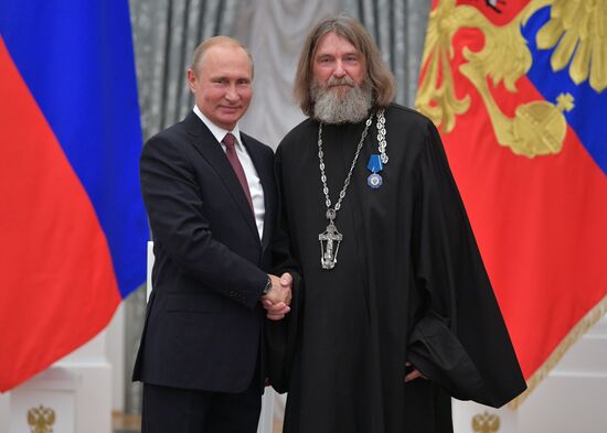 Vladimir Putin presents state prizes in Kremlin