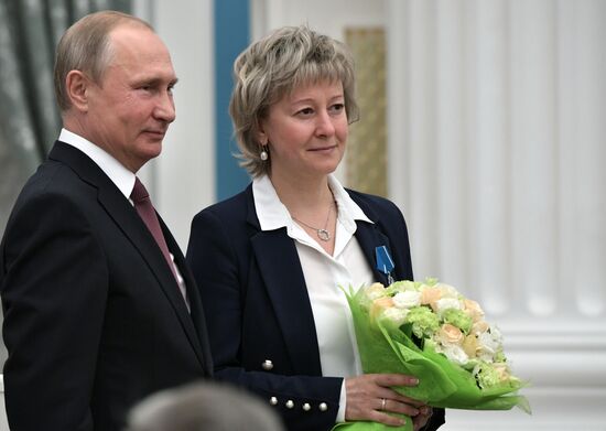 Vladimir Putin presents state prizes in Kremlin