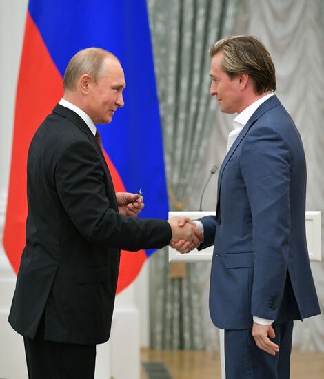 Vladimir Putin presents state prizes in Kremlin