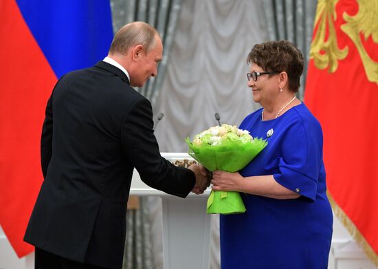 Vladimir Putin presents state prizes in Kremlin