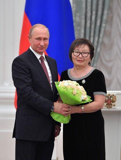Vladimir Putin presents state prizes in Kremlin
