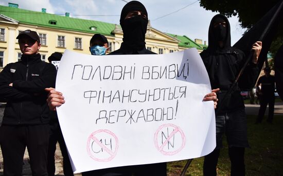 Gathering against racism in Lviv