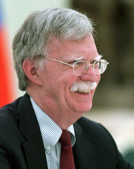 Russian President Vladimir Putin meets with US National Security Adviser John Bolton