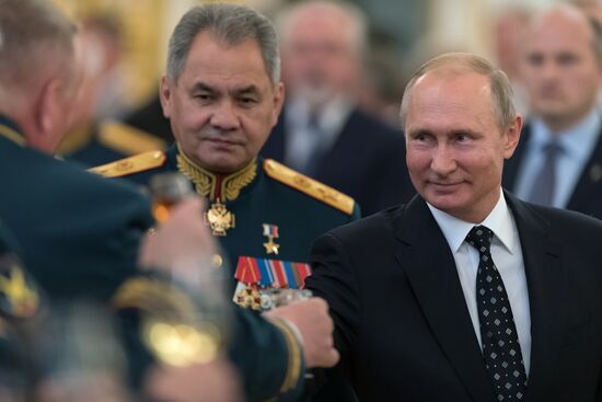 President Putin attends reception in honor of military graduates