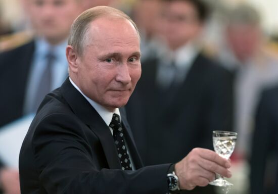 President Putin attends reception in honor of military graduates