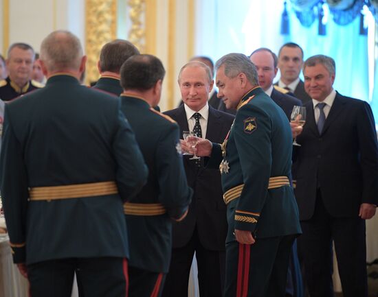 President Putin attends reception in honor of military graduates