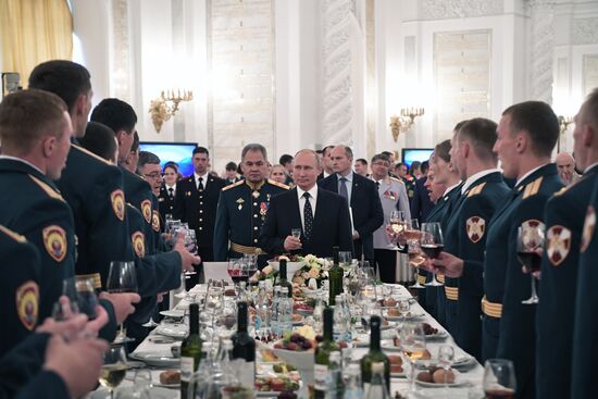 President Putin attends reception in honor of military graduates