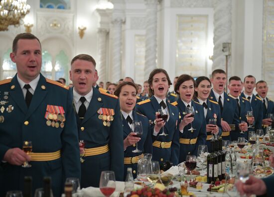 President Putin attends reception in honor of military graduates