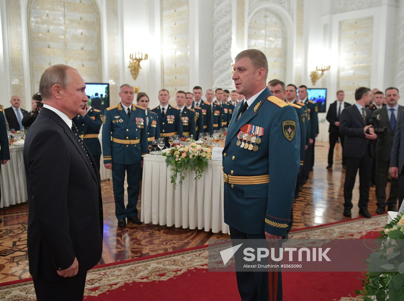 President Putin attends reception in honor of military graduates