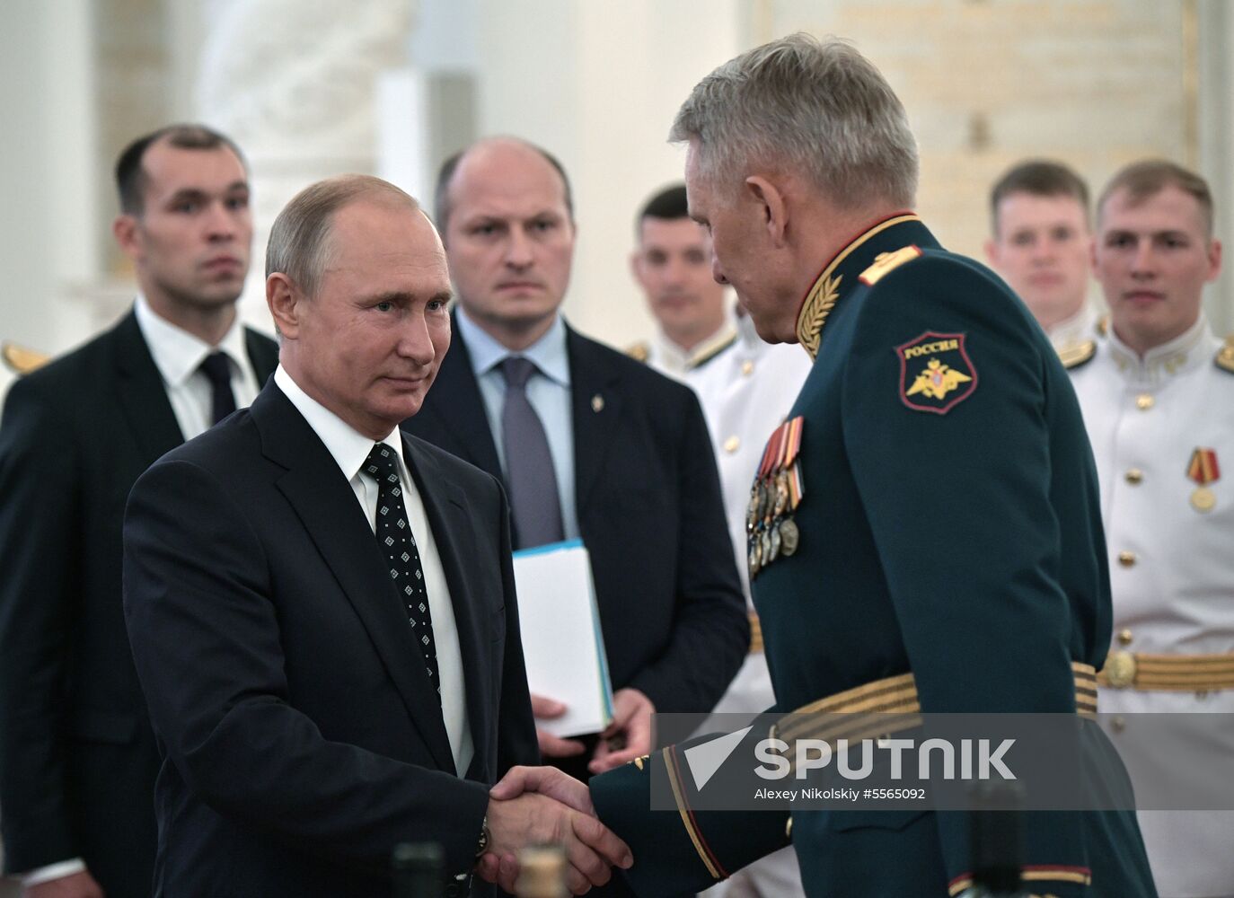President Putin attends reception in honor of military graduates