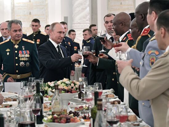 President Putin attends reception in honor of military graduates