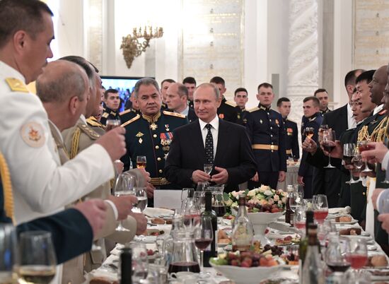 President Putin attends reception in honor of military graduates