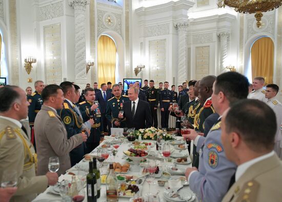 President Putin attends reception in honor of military graduates