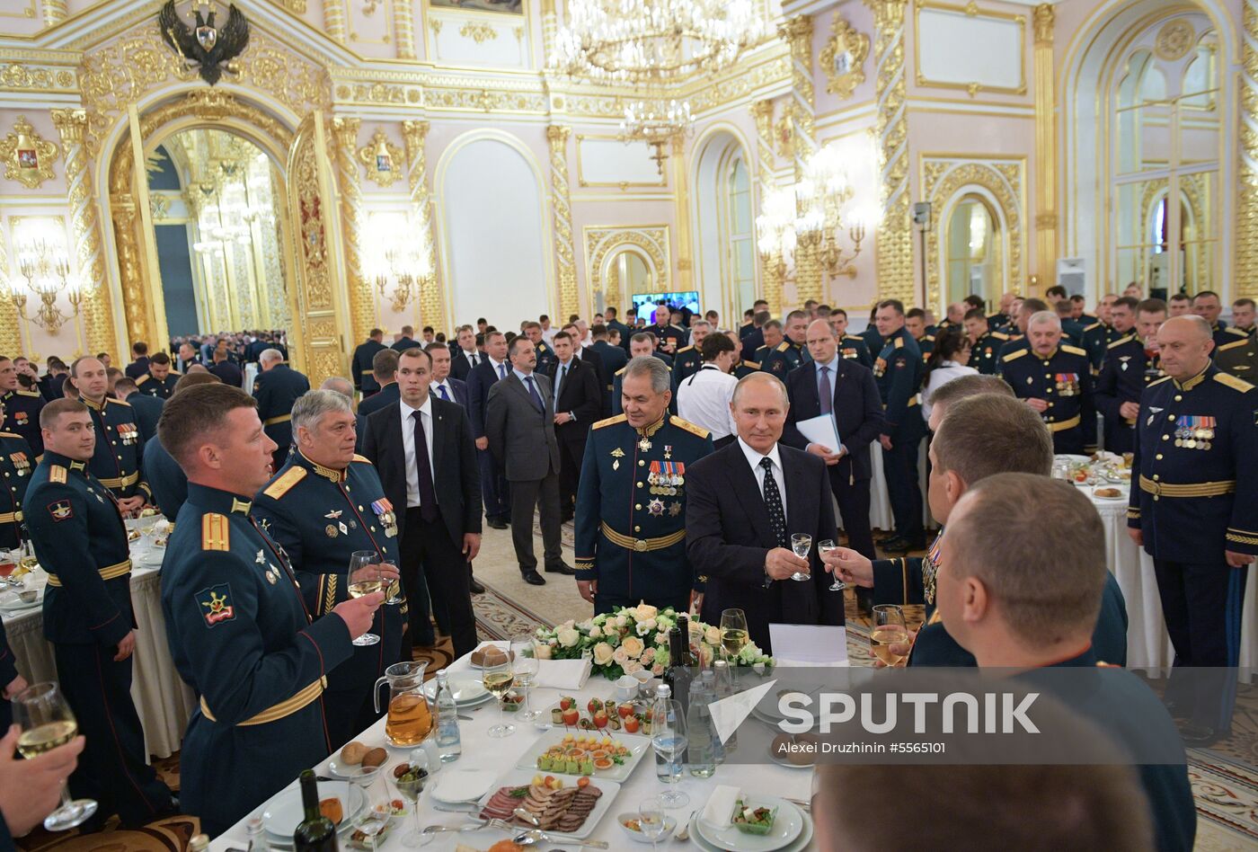 President Putin attends reception in honor of military graduates