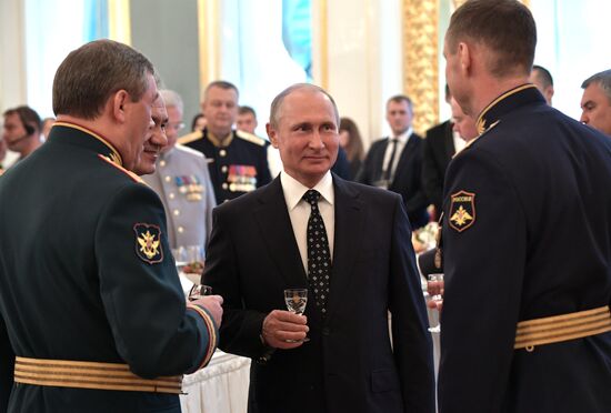 President Putin attends reception in honor of military graduates