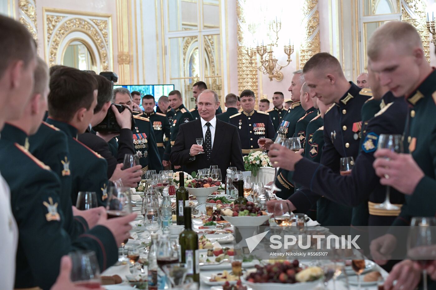 President Putin attends reception in honor of military graduates