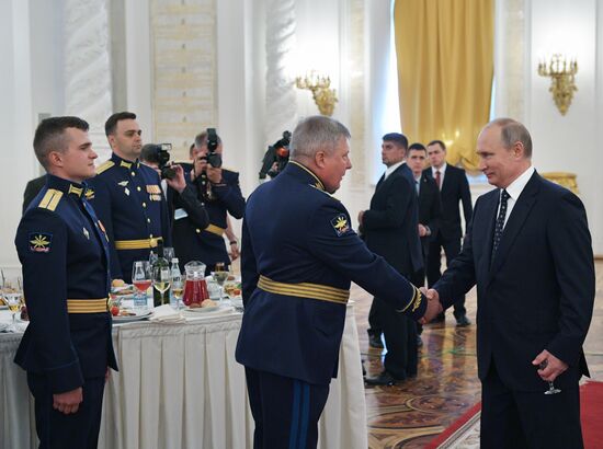 President Putin attends reception in honor of military graduates