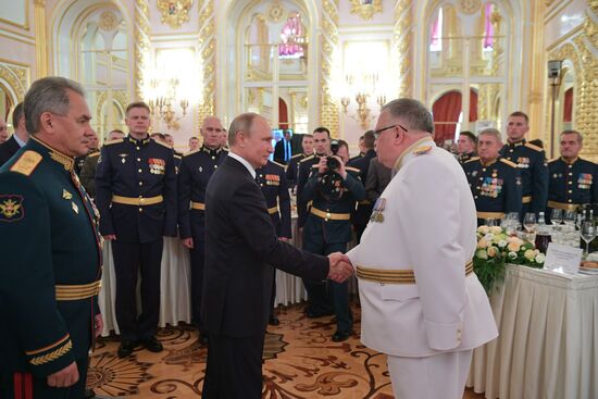 President Putin attends reception in honor of military graduates