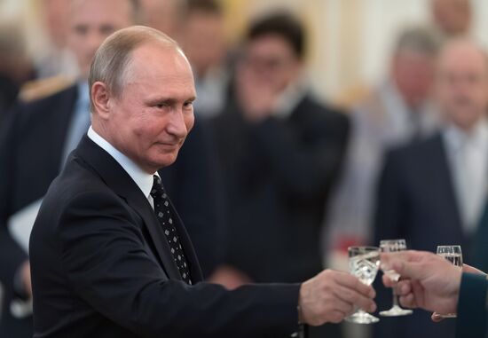 President Putin attends reception in honor of military graduates