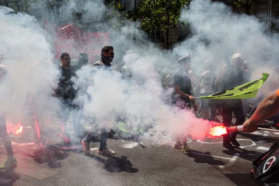 Anti-government rally in Paris